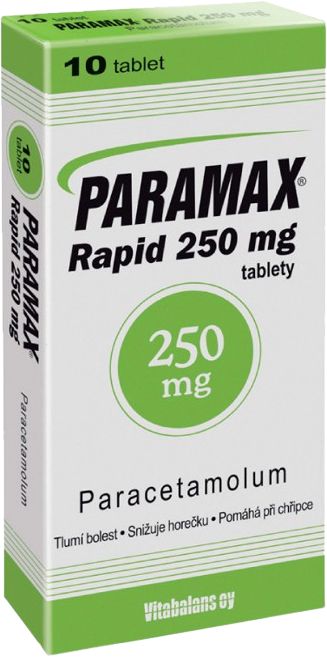 Paramax Rapid 250mg neobalená forma přípravku 10 ks
