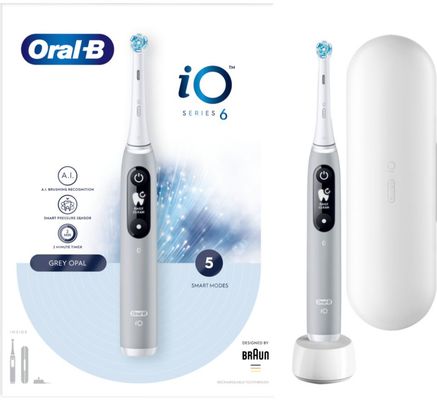 Oral-B iO 6 Elektrický zubní kartáček Grey Opal