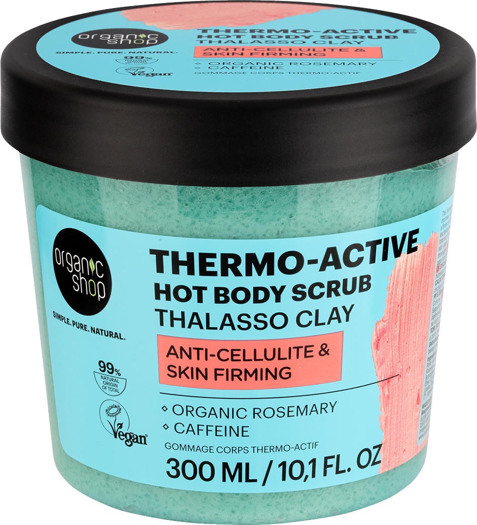 Organic Shop Thalasso Thermo-Active hřejivý tělový peeling s jílem 300 ml