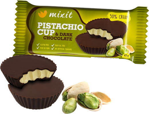 Mixit Cup – Pistácie & hořká čokoláda 42 g