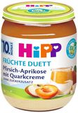 HiPP BIO Ovocný duet Broskev-Meruňka s tvarohovým krémem 160 g