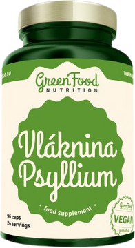 GreenFood Nutrition Vláknina Psyllium 96 kapslí