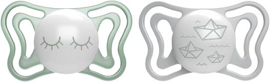 Chicco Dudlík Physio Light silikonový noční 16-36m 2 ks