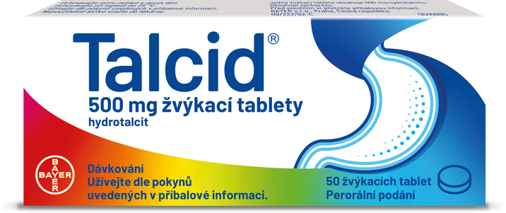 Talcid Žvýkací tablety 500mg 50 tablet