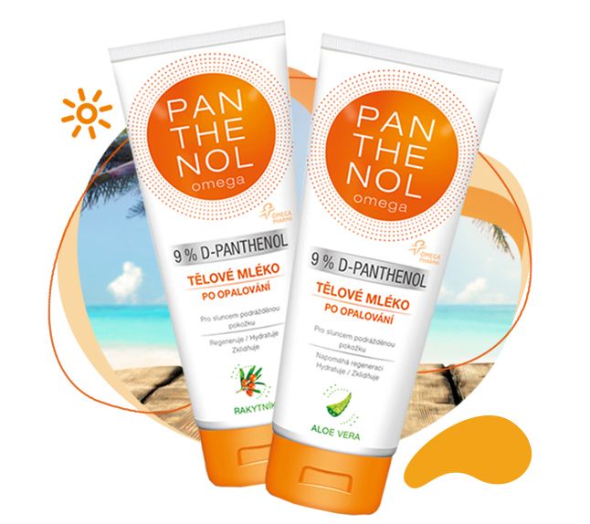 Panthenol, slunce, opalování, spálení