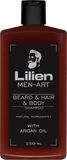Lilien Men Art Beard&hair&body shampoo Black 250 ml