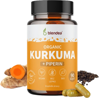 Blendea BIO Kurkuma+ Pipperin 90 kapslí
