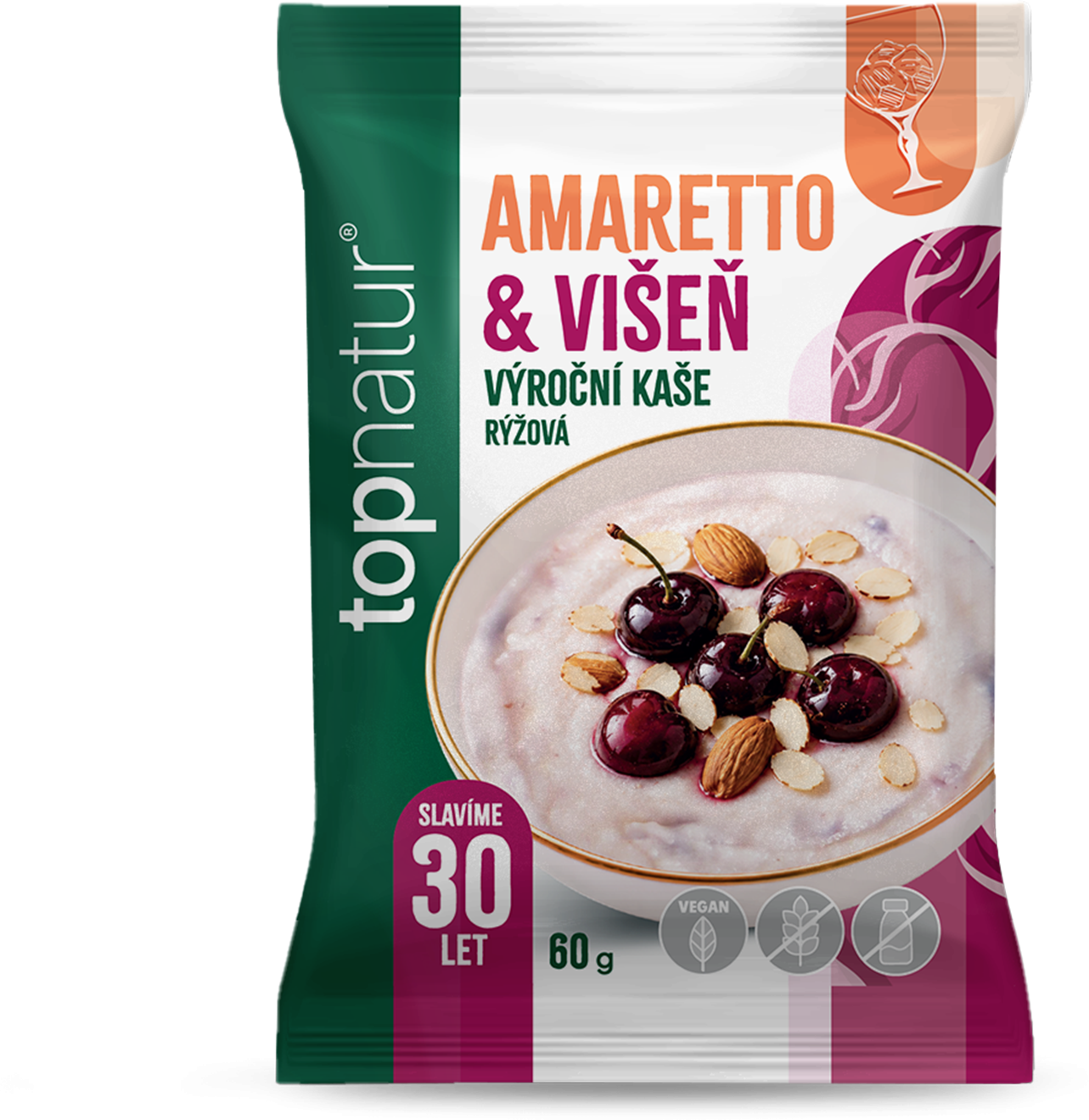 Topnatur Výroční kaše Amaretto & višeň 60 g
