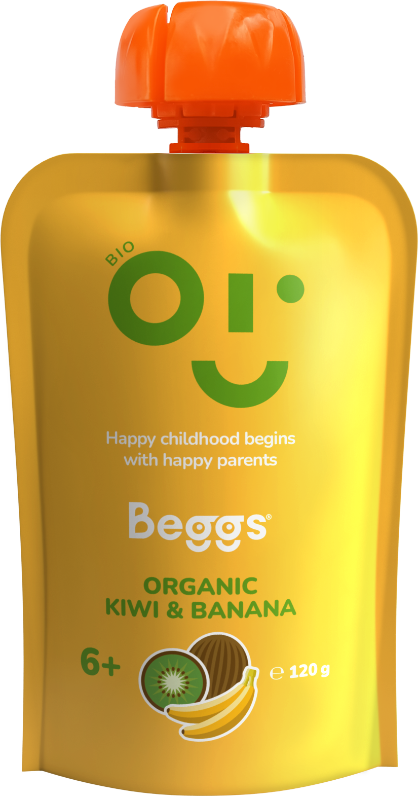 Beggs BIO Kiwi a banán 12 x 120 g