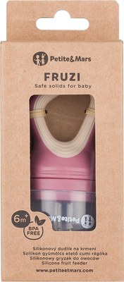Petite&Mars Dudlík silikonový na krmení Fruzi Rose&Sand 6m+