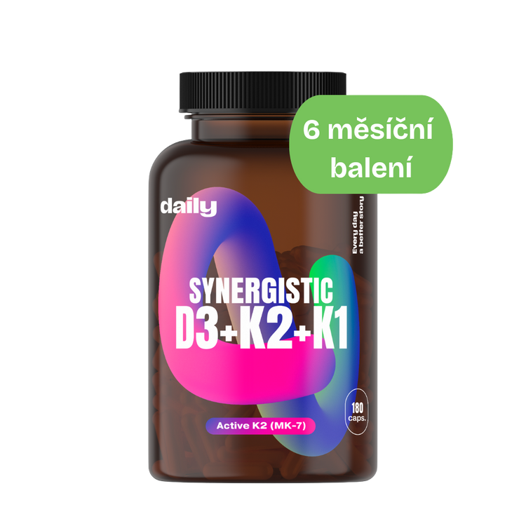 Daily Synergistic D3 + K2 + K1 180 kapslí