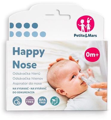 Petite&Mars Odsávačka nosních hlenů na vysavač Happy Nose 0m+ 60 g