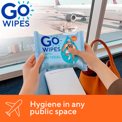 GoWipes Osvěžující vlhčené ubrousky s antibakteriálním účinkem Plastic Free 20 ks