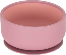 Petite&Mars Miska dvoubarevná silikonová Dusty Rose 6m+