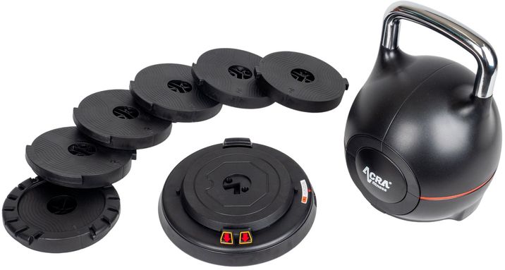 Acra Kettlebell nové generace 7v1 - nastavitelný, 2-20kg
