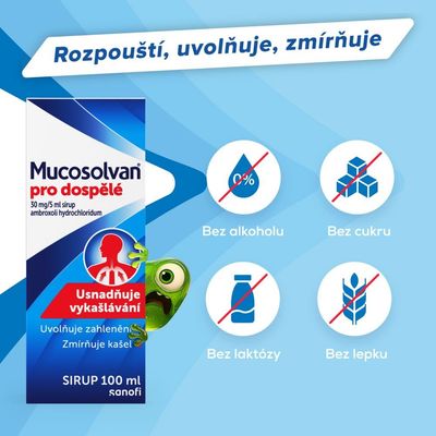 Mucosolvan pro dospělé 30mg/5ml sir., 200 ml
