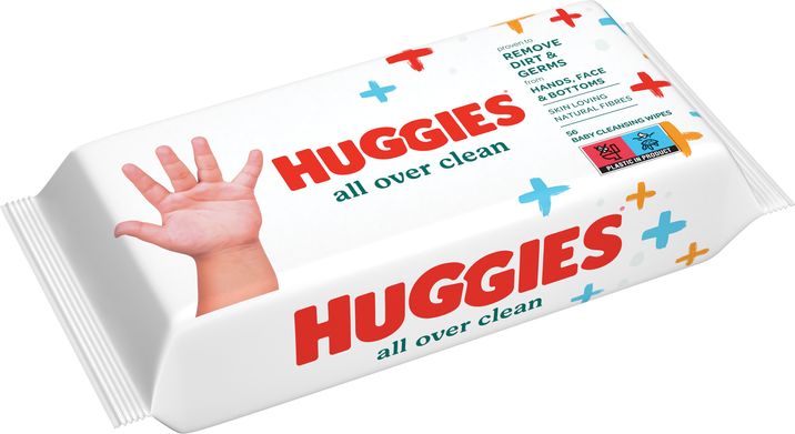 Huggies® Vlhčené ubrousky Single All Over Clean 56 ks
