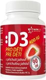 Nutricius Vitamín D3 400IU pro děti - jahoda 90 tablet