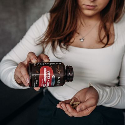 Natu Natural Extract, Drmek extrakt (1% agnusidů) se šafránem 90 kapslí