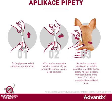Advantix pro psy spot-on od 4 do 10 kg 4 x 1 ml