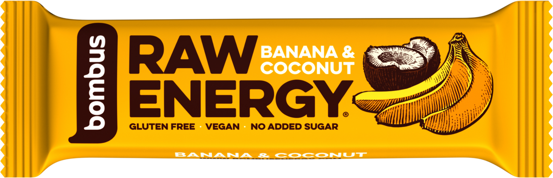 Bombus tyčinka Raw energy banana + coconut 50 g