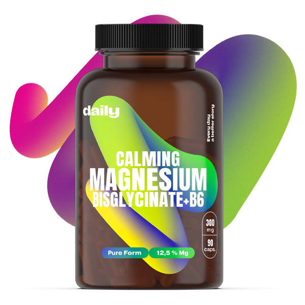 Daily Calming Magnesium Bisglycinate + B6 180 kapslí