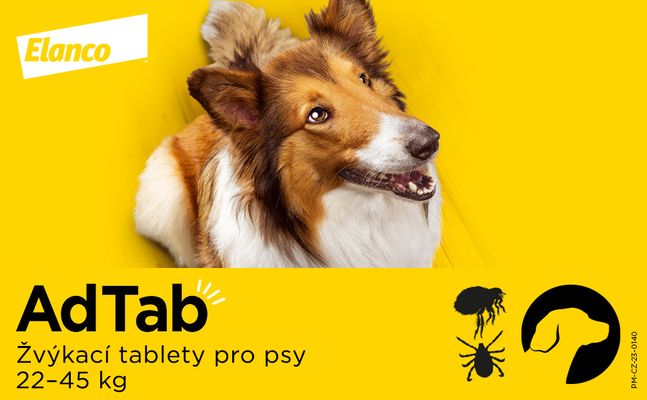 AdTab 900mg Žvýkací tableta pro psy 22 - 45kg