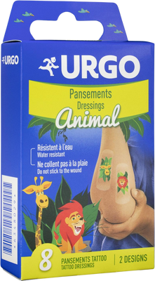 Urgo TATTOO Animal Dětská náplast 8 ks