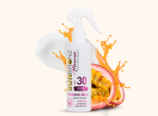 Vivaco SUN BRONZ Opalovací mléko Maracuja SPF30, 200 ml