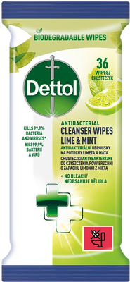 Dettol Ubrousky limetka/mata 36 ks