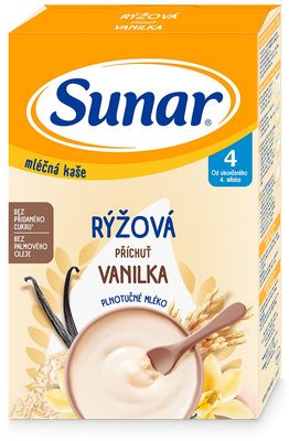 Sunar mléčná rýžová kaše vanilková 210 g