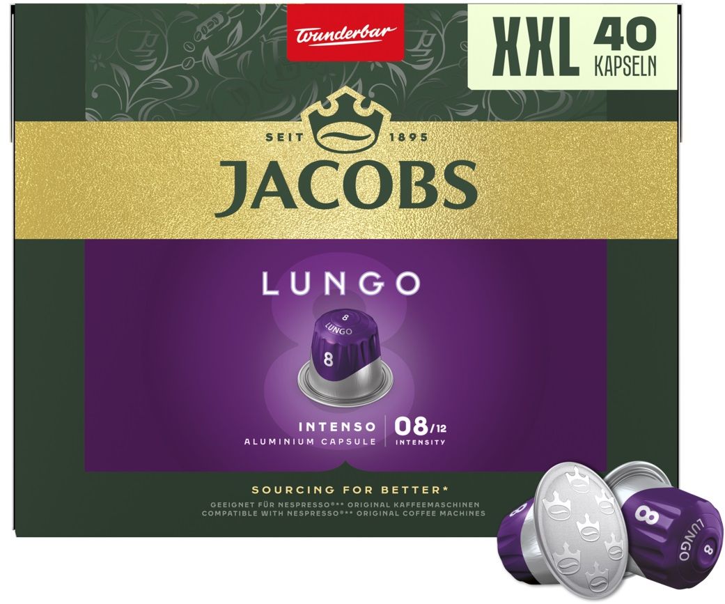 Jacobs Lungo intenzita 8 kapslí pro Nespresso®* Original kávovary 40 ks