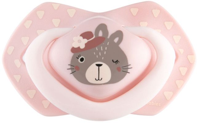 Canpol babies Set symetrických silikonových dudlíků 0-6m Bonjour Paris růžový 2 ks