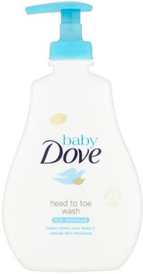 Dove Baby Rich Moisture dětský mycí gel pro celé tělo i vlásky 400 ml