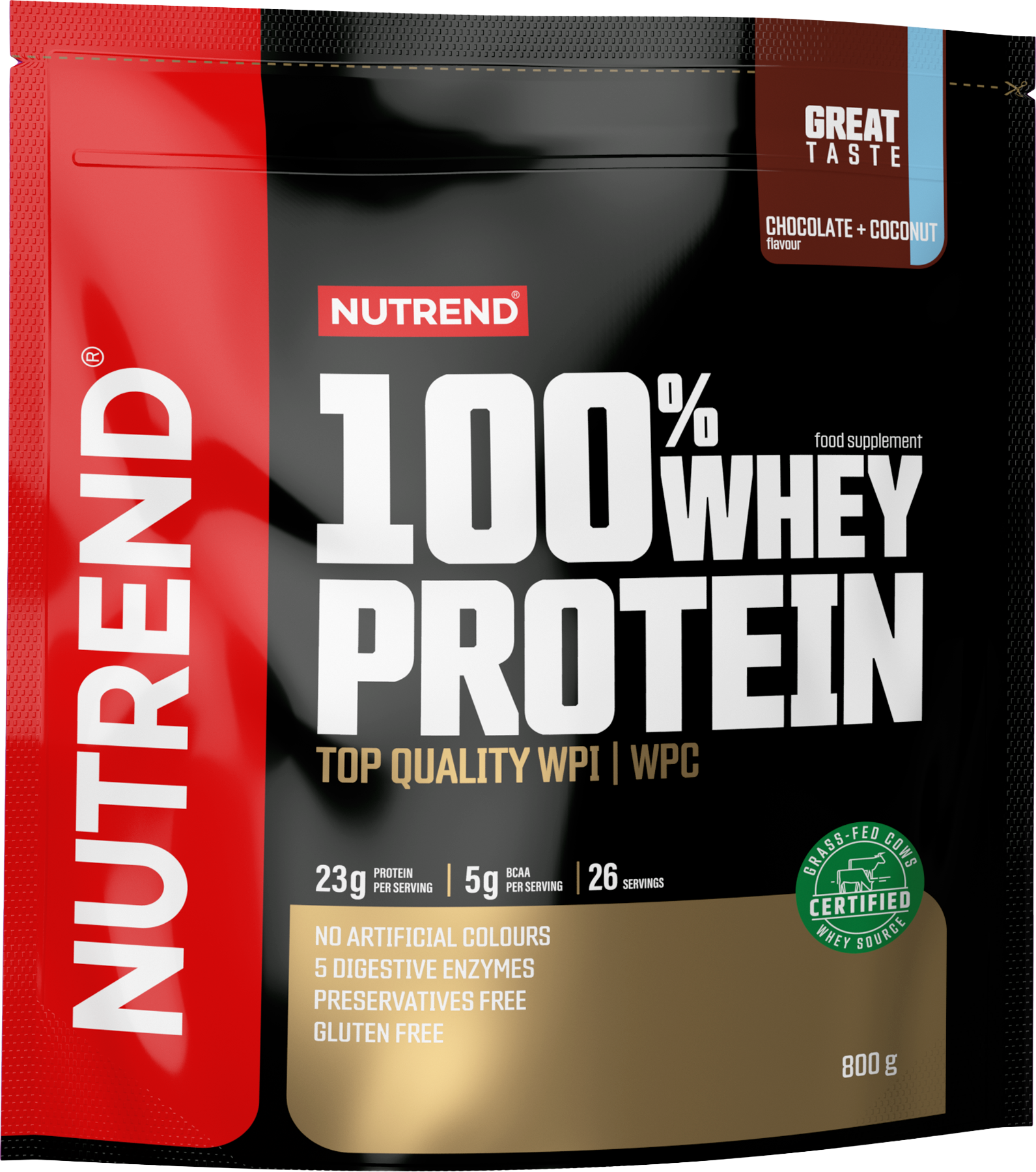 Nutrend 100% Whey Protein Čokoláda + Kokos 800 g