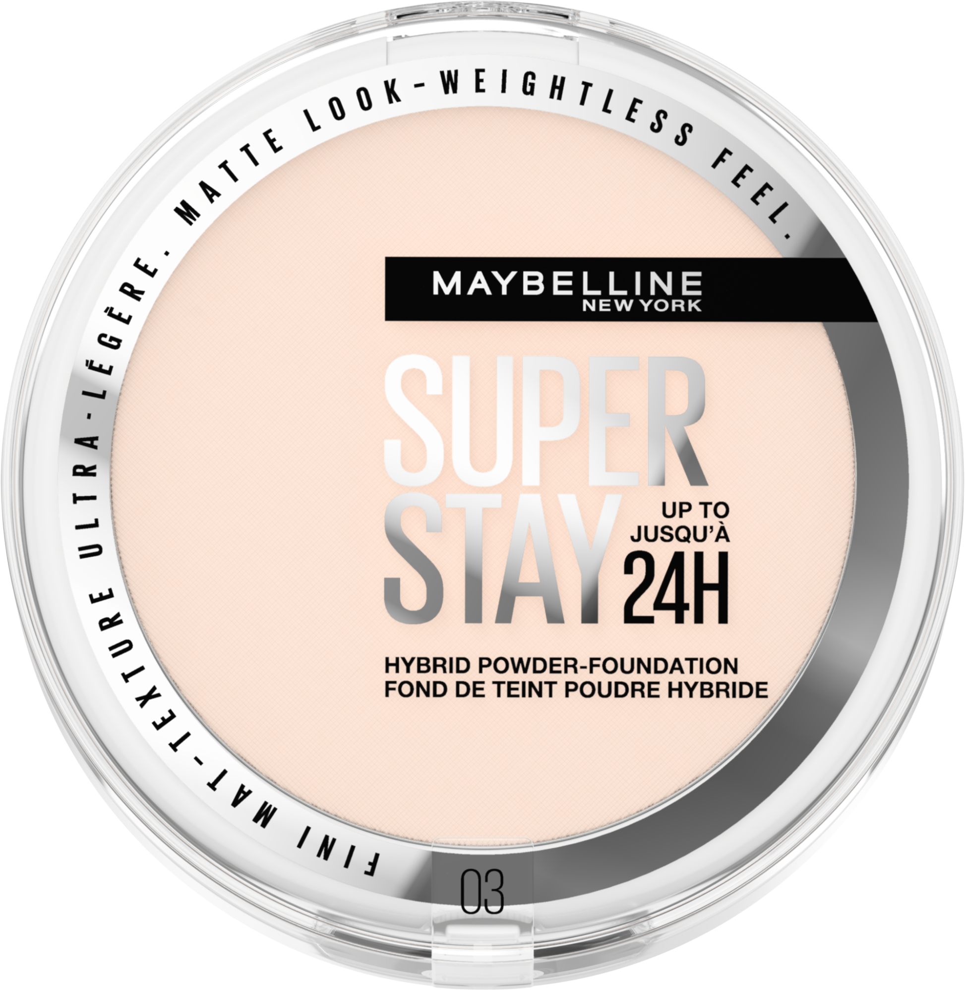 Maybelline New York SuperStay 24H Hybrid Powder-Foundation 03 make-up v pudru, 9 g