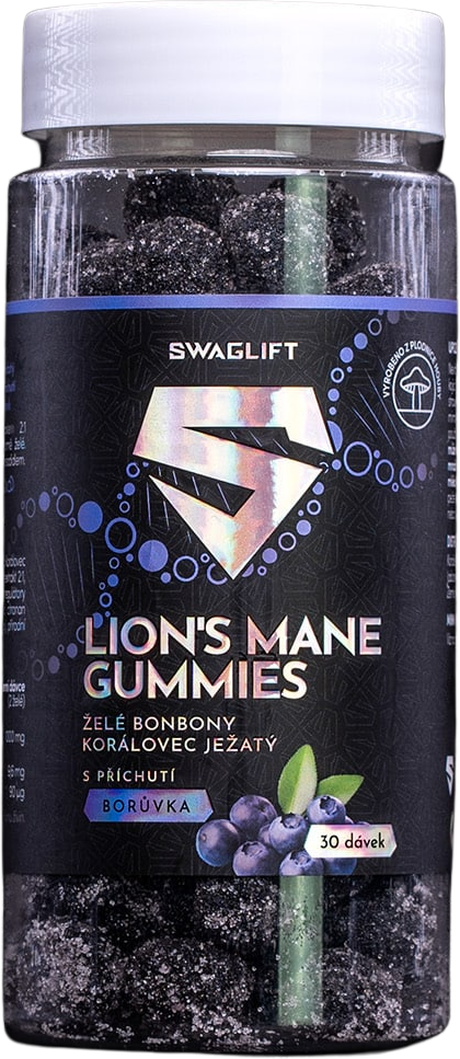 Swaglift Lion´s mane gummies s příchutí borůvky 60 ks