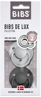 BIBS De Lux dudlíky z přírodního kaučuku - velikost 2 Cloud / Black 2 ks