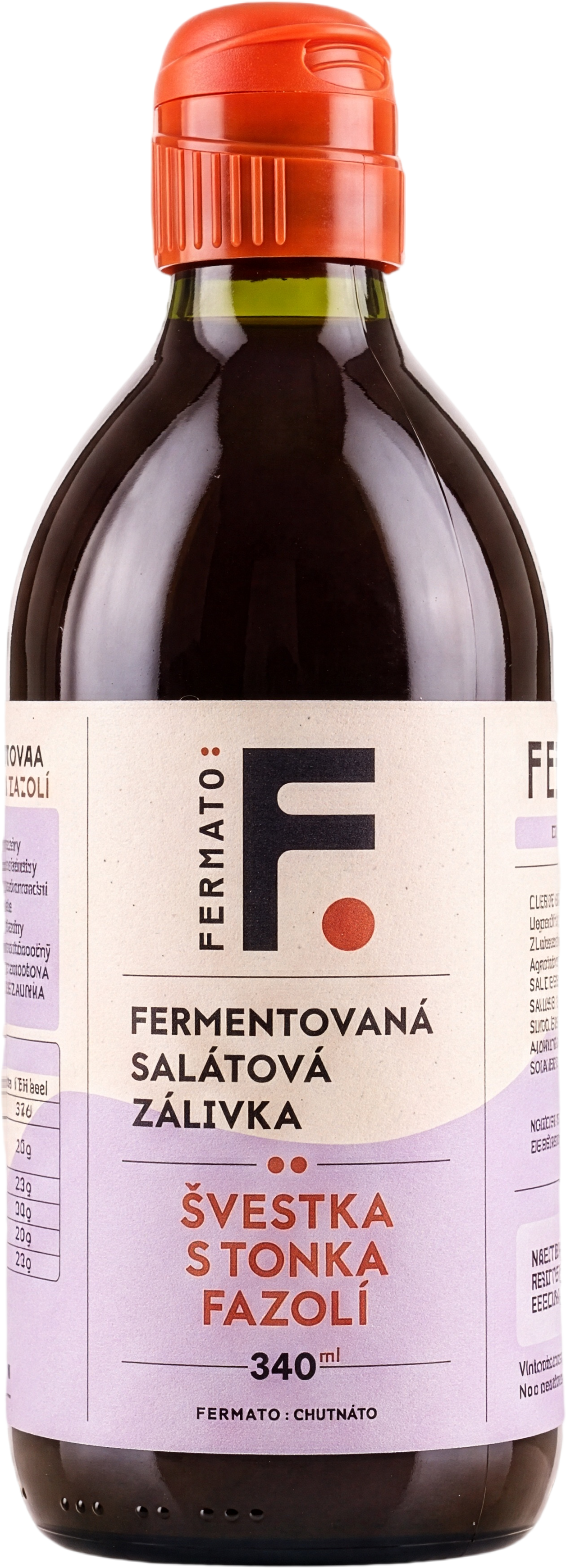 Fermato Fermentovaná salátová zálivka - Švestka s tonka fazolí 340 ml