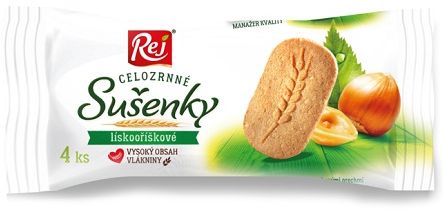 Rej Sušenky celozrnné lískooříškové 34 g
