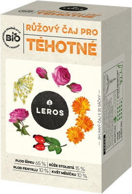 Leros BIO Růžový čaj pro těhotné 20 x 2 g