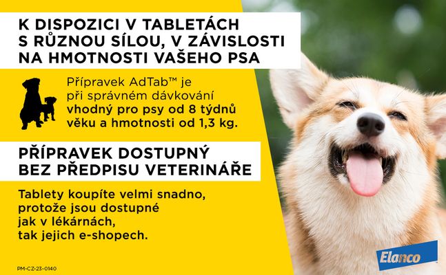 AdTab 900mg Žvýkací tableta pro psy 22 - 45kg