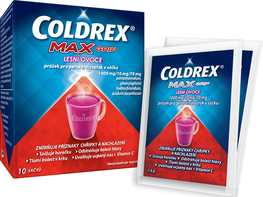 Coldrex MAXGrip Lesní ovoce 10 sáčků