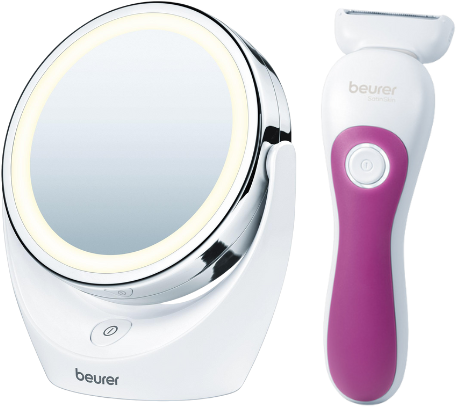 Beurer Set kosmetického zrcátka BS49 a holícího strojku HL36