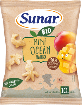Sunar BIO dětské křupky mini oceán mango 10m+ 18 g