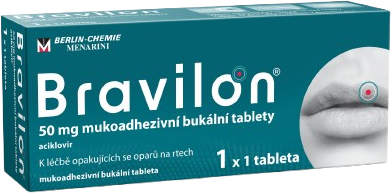 Bravilon 50 mg mukoadhezivní bukální 1 x 1 tablet