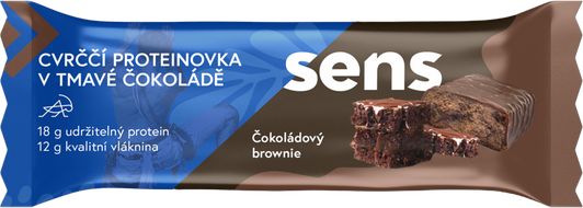 Sens Cvrččí Proteinovka v Tmavé Čokoládě - Čokoládový Brownie 60 g