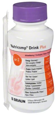 B.Braun Nutricomp Drink Plus Jahoda perorální roztok 4 x 200 ml