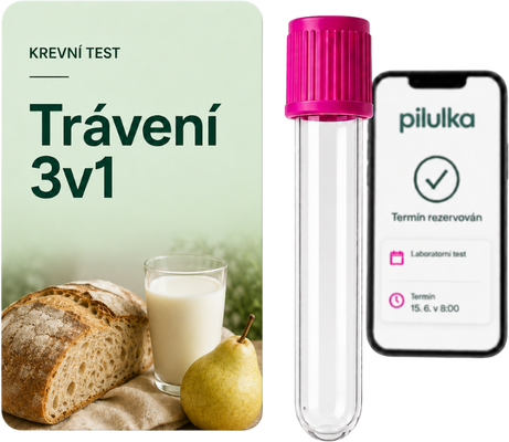 Unilabs Trávení 3v1: lepek, laktóza a fruktóza