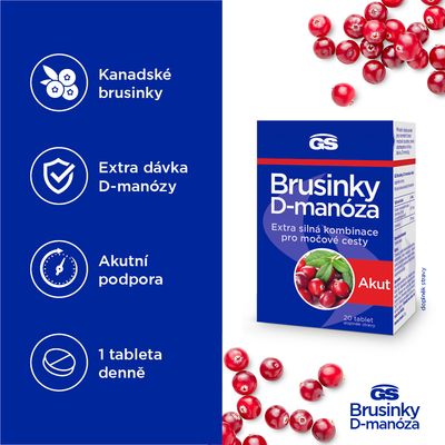 Cemio GS Brusinky & D-manóza Akut 20 tablet